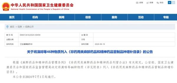 ���ڽ���ȵ�46���������롶��ҩ��������ҩƷ�;���ҩƷ����Ʒ������Ŀ¼����ͨ��