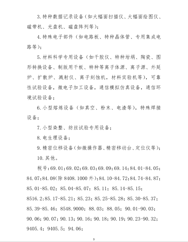 ��ڿ�ѧ�о����Ƽ������ͽ�ѧ��Ʒ��˰�嵥